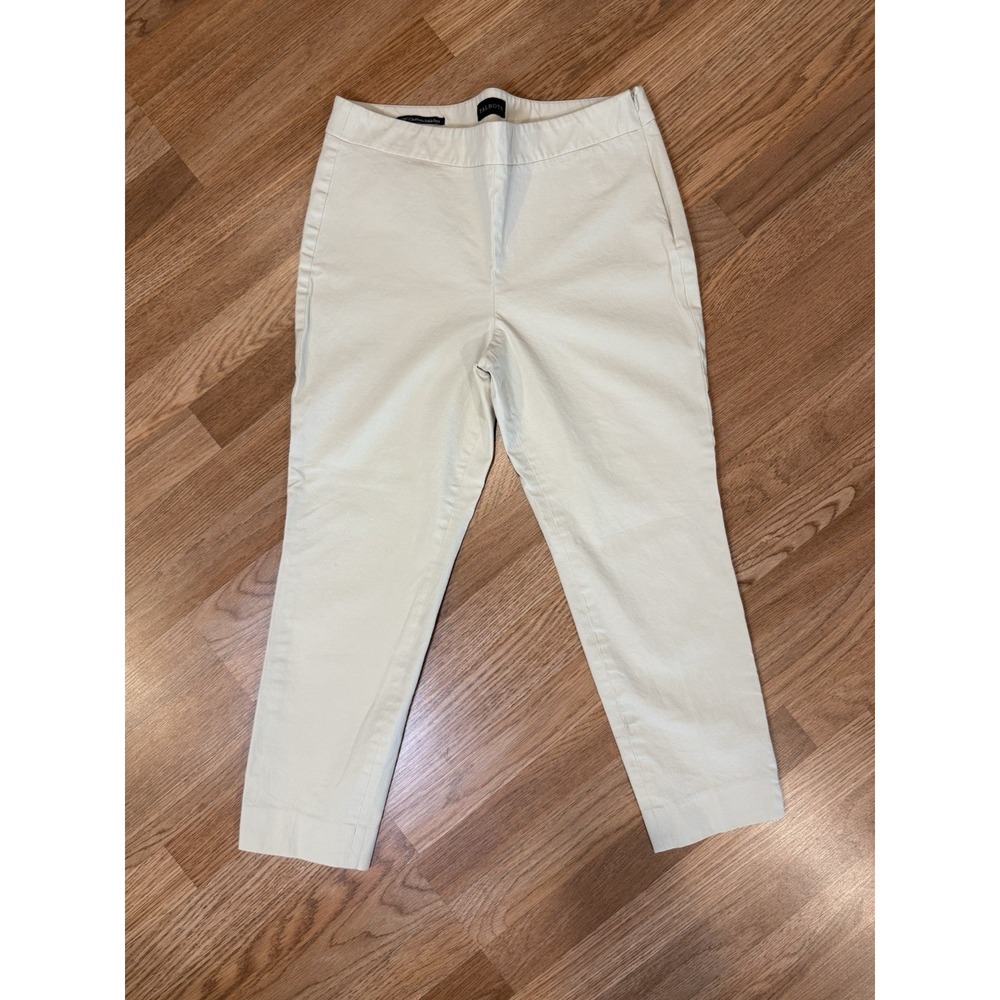 Talbots Tan‎ Beige Hampshire Ankle Pant Women's Sz 12P Stretch Business Casual